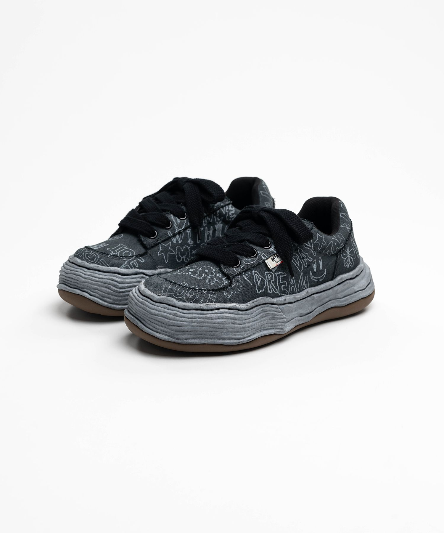 Giày Maison Mihara Yasuhiro Oliver OG Sole Graffiti 'Black' 