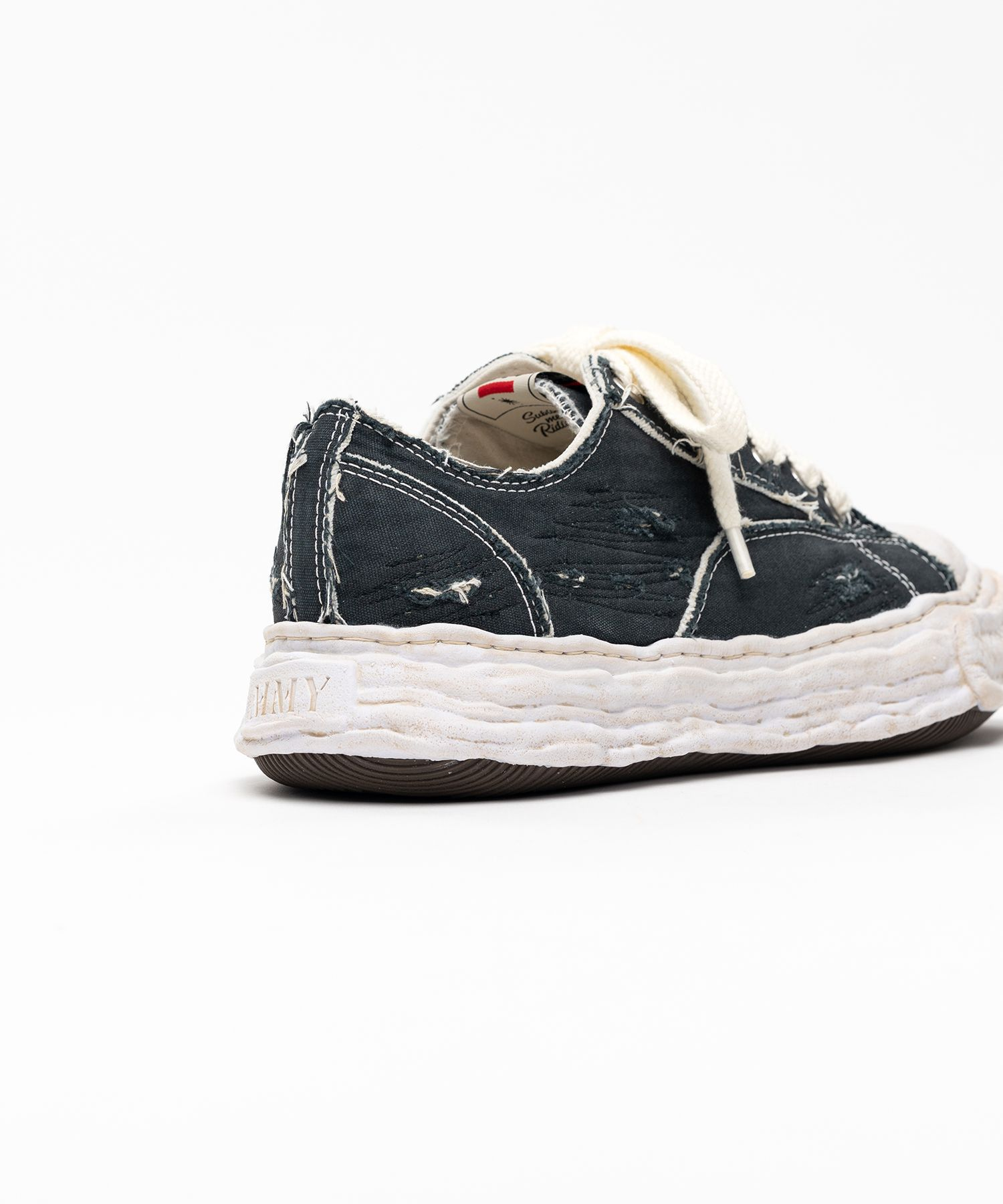 Giày Maison Mihara Yasuhiro Peterson23 OG Sole Ripped Overdye 'Black' 