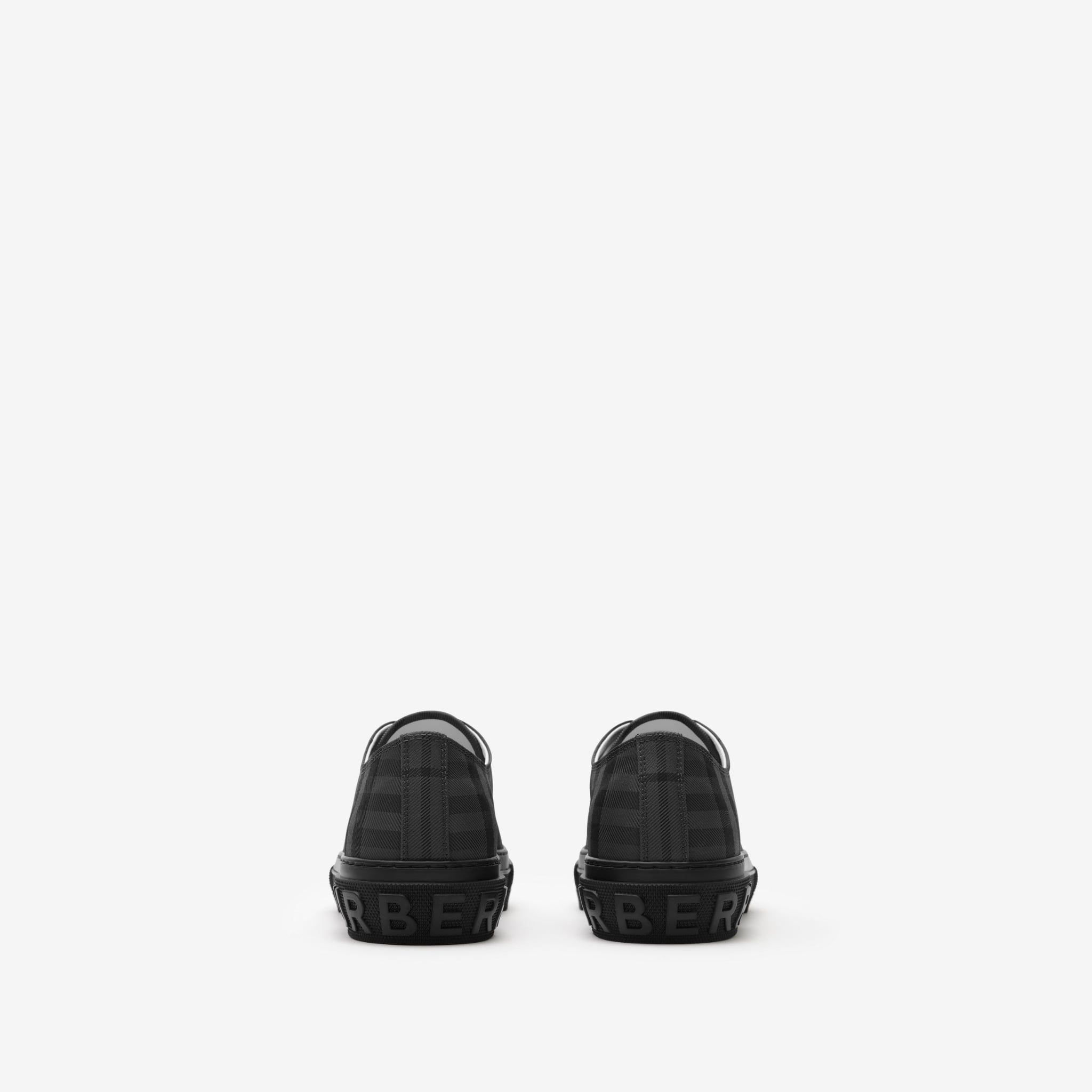  Giày Nam Burberry Check Nylon Blend Sneakers 'Grey' 
