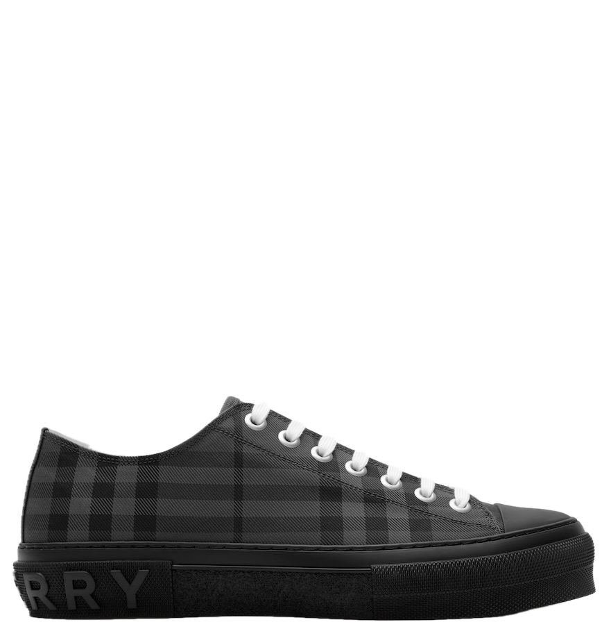  Giày Nam Burberry Check Nylon Blend Sneakers 'Grey' 