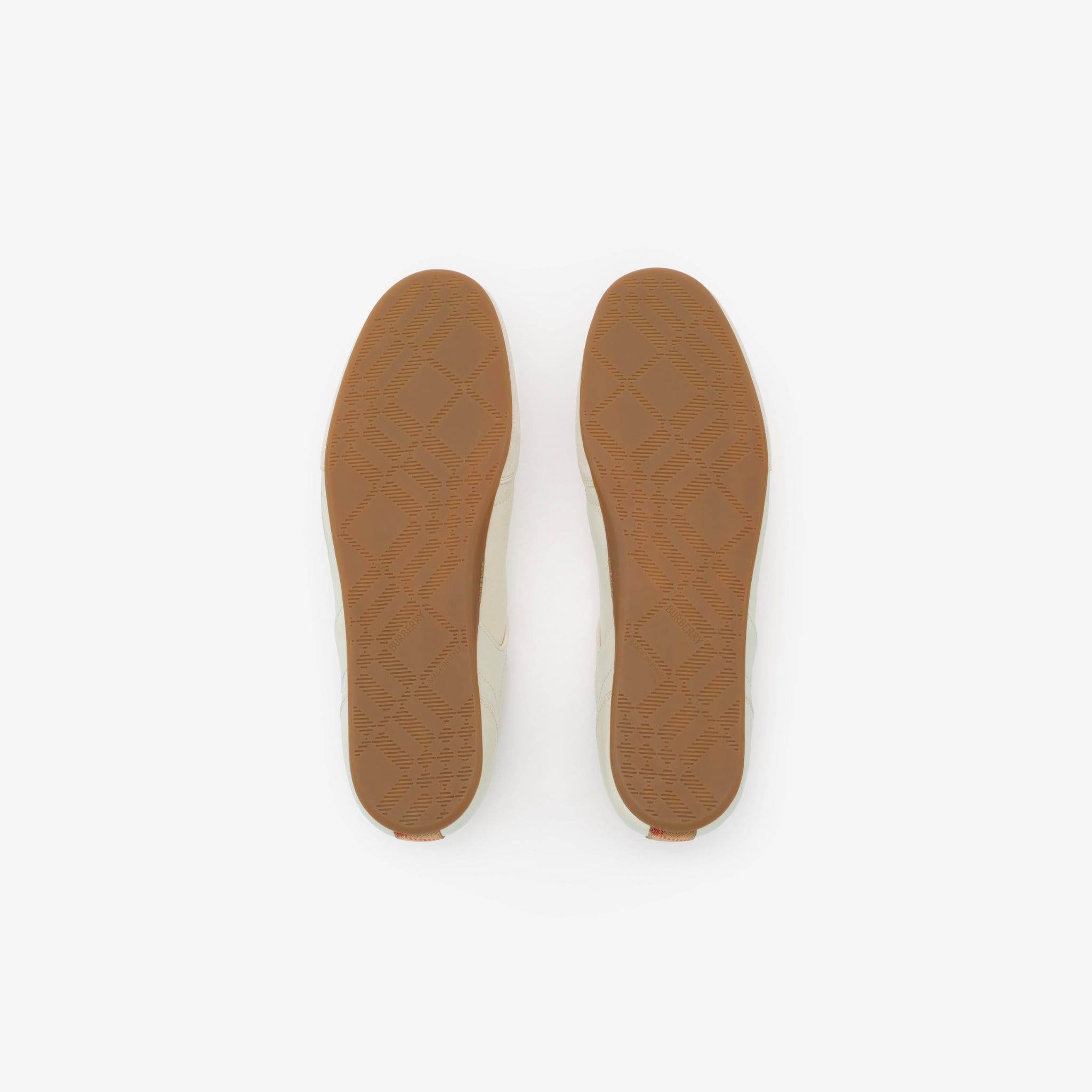  Giày Nam Burberry Leather Knight Runner Sneakers 'Beige' 