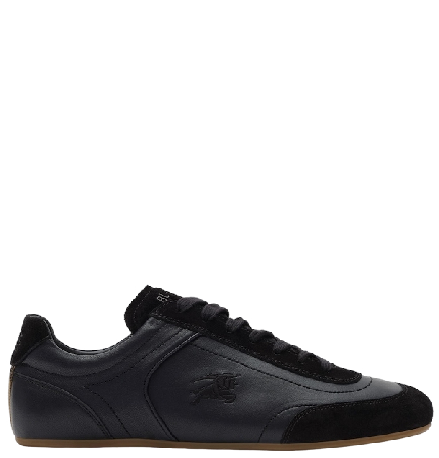  Giày Nam Burberry Leather Knight Runner Sneakers​ 'Black' 