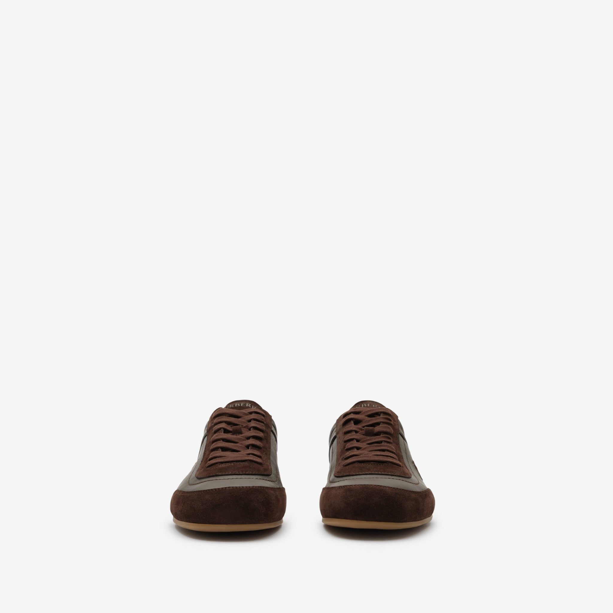  Giày Nam Burberry Leather Knight Runner Sneakers 'Brown' 