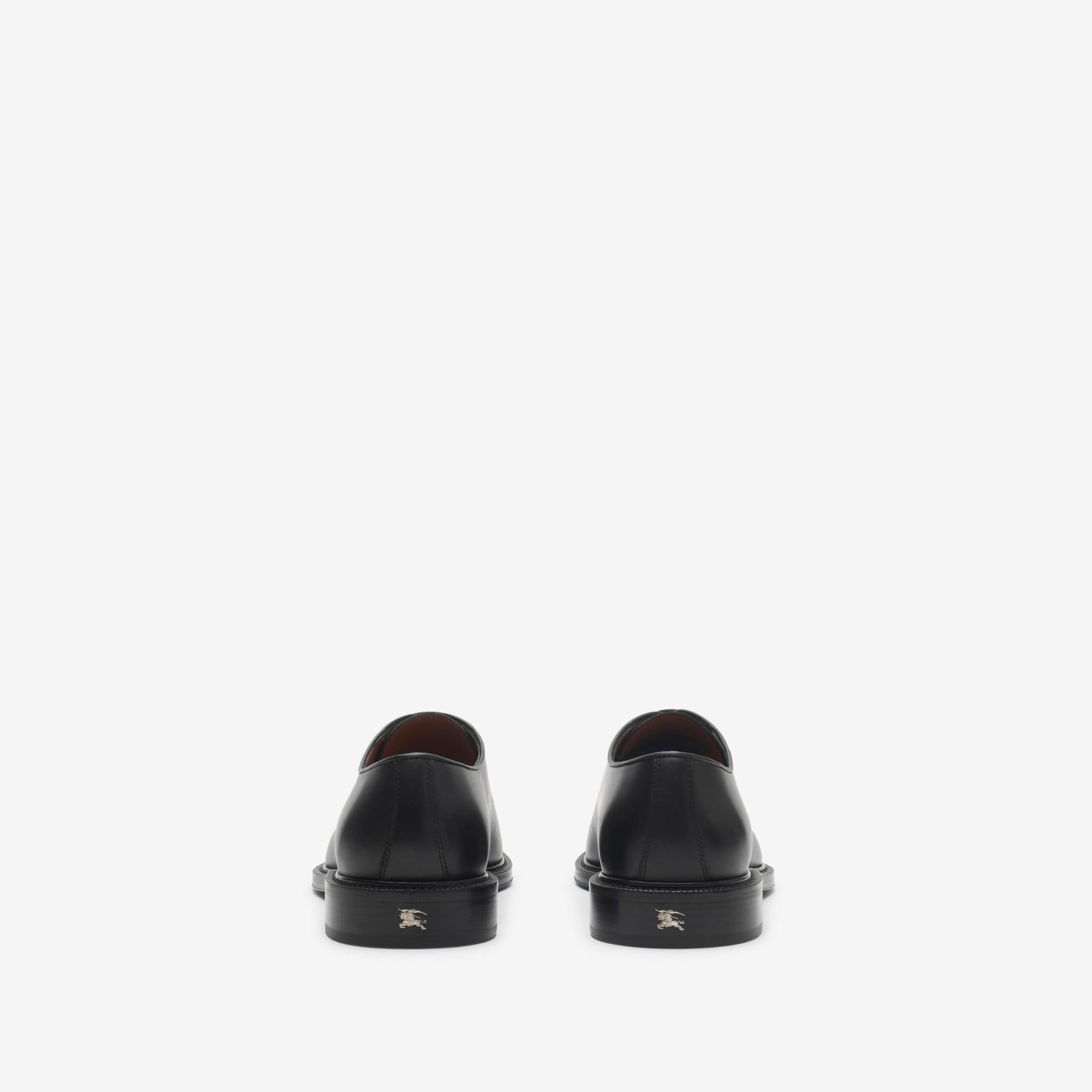  Giày Nam Burberry Leather Manor Derby Shoes 'Black' 