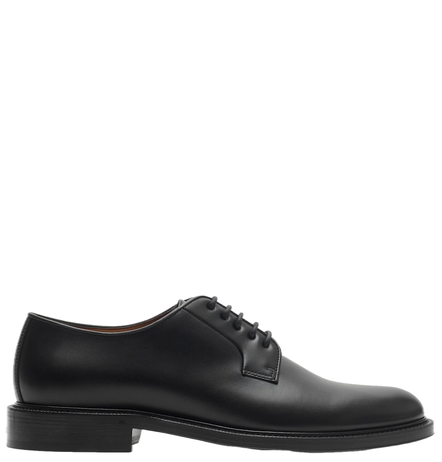  Giày Nam Burberry Leather Manor Derby Shoes 'Black' 
