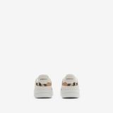  Giày Nam Burberry Leather Nylon Harrow Sneakers​ 'White' 