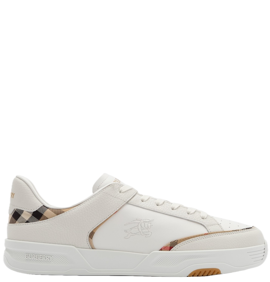  Giày Nam Burberry Leather Nylon Harrow Sneakers​ 'White' 