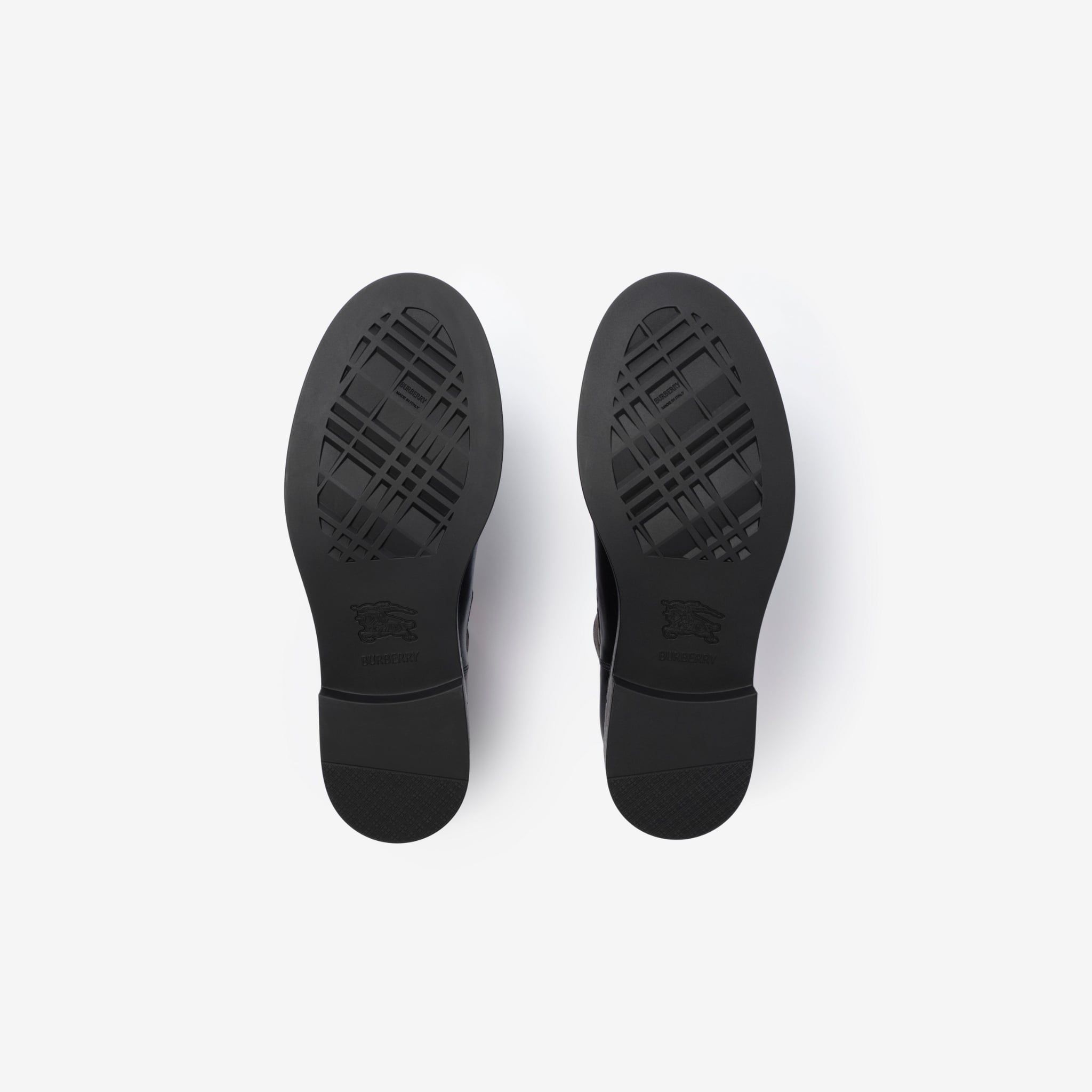  Giày Nam Burberry Leather Pembroke Boots 'Black' 