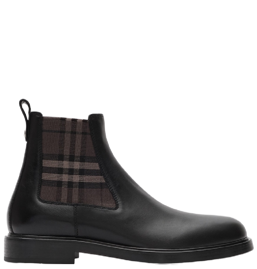  Giày Nam Burberry Leather Pembroke Boots 'Black' 