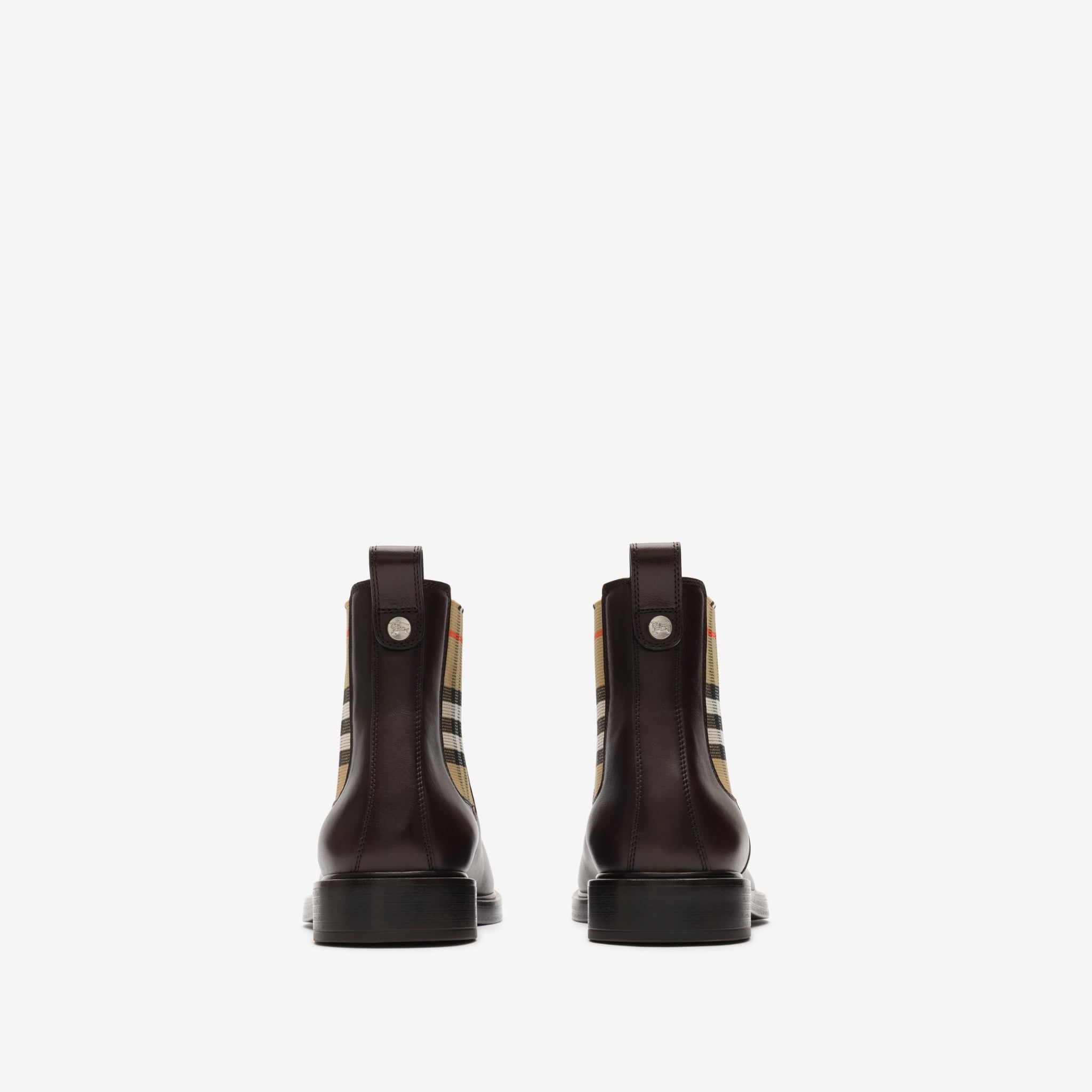  Giày Nam Burberry Leather Pembroke Boots 'Brown' 