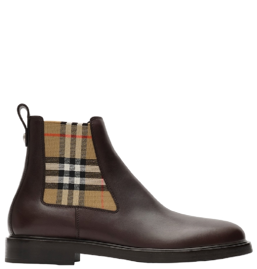  Giày Nam Burberry Leather Pembroke Boots 'Brown' 