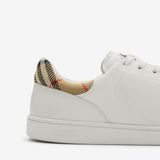  Giày Nam Burberry Leather Set Sneakers​ 'White' 