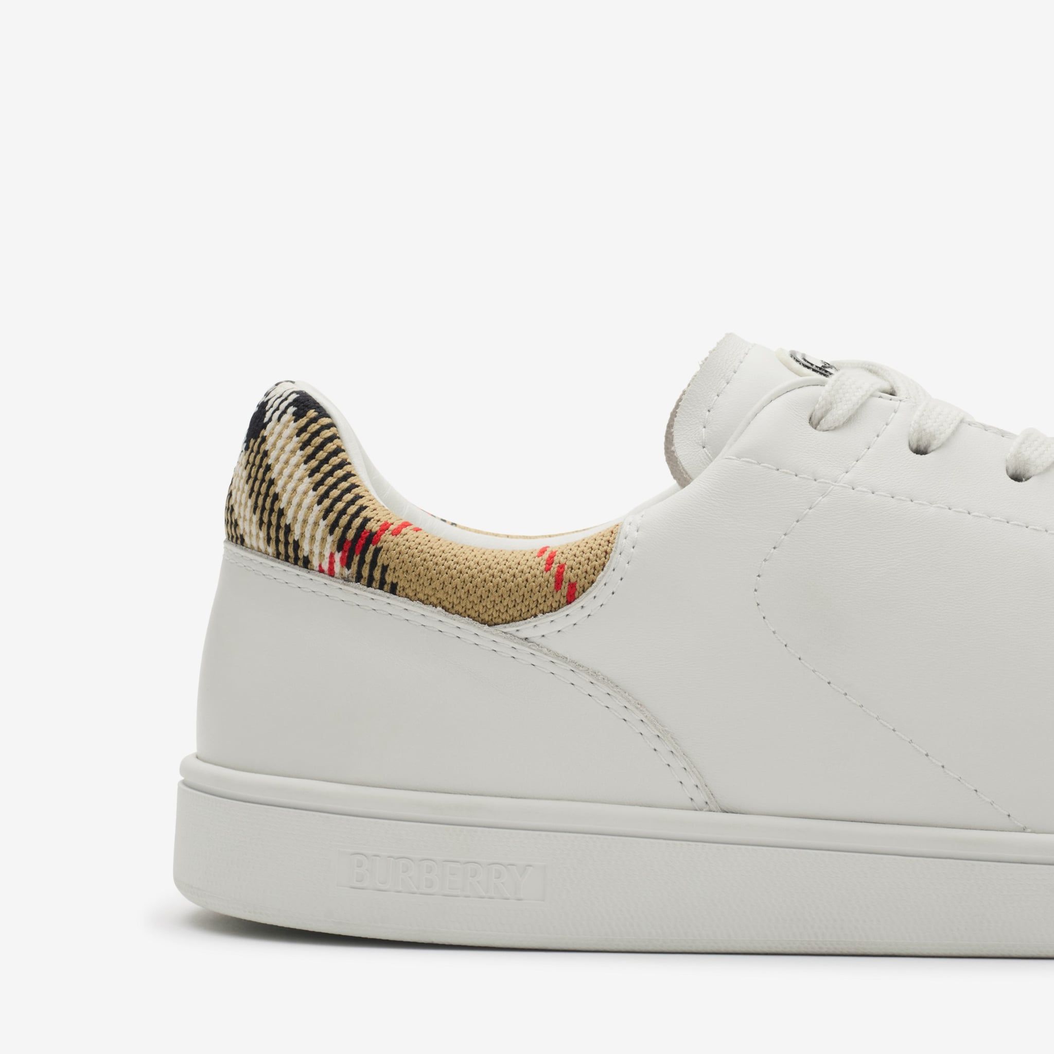  Giày Nam Burberry Leather Set Sneakers​ 'White' 