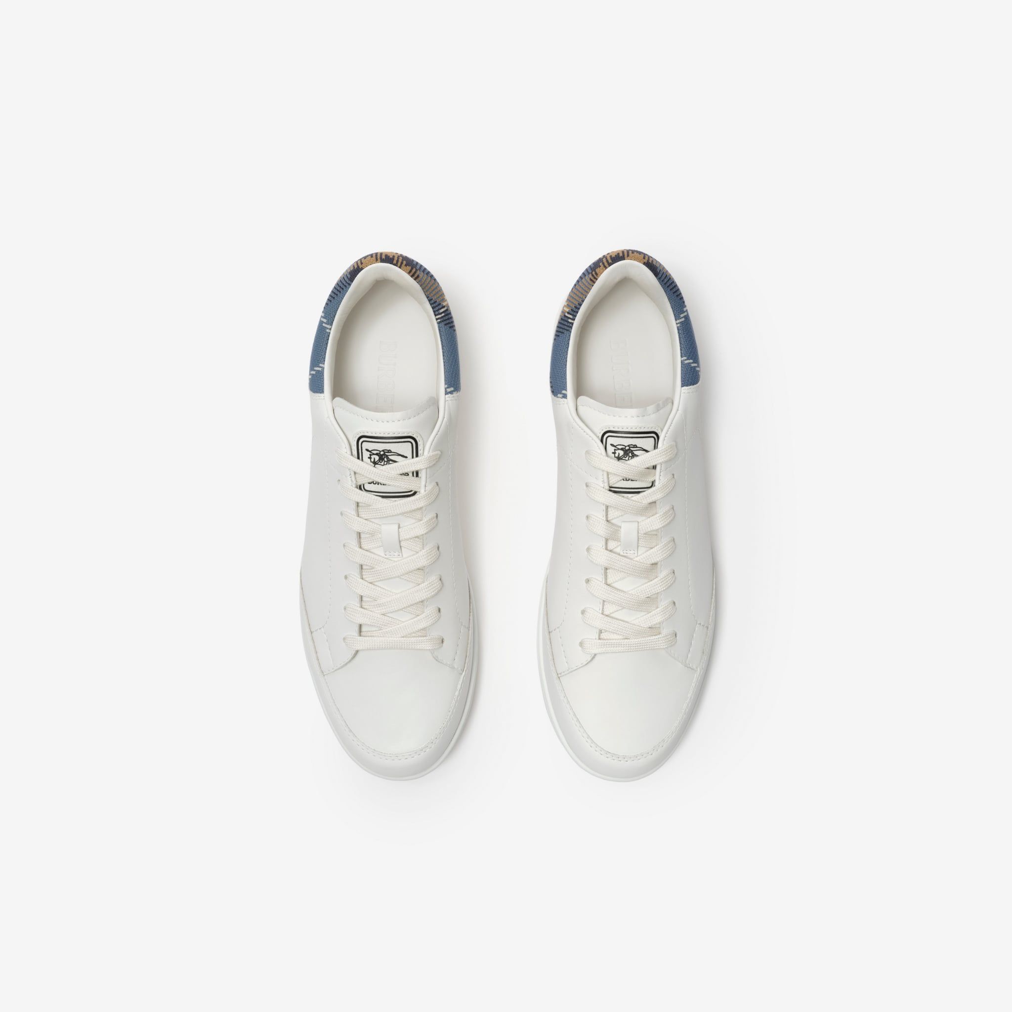  Giày Nam Burberry Leather Set Sneakers 'White' 