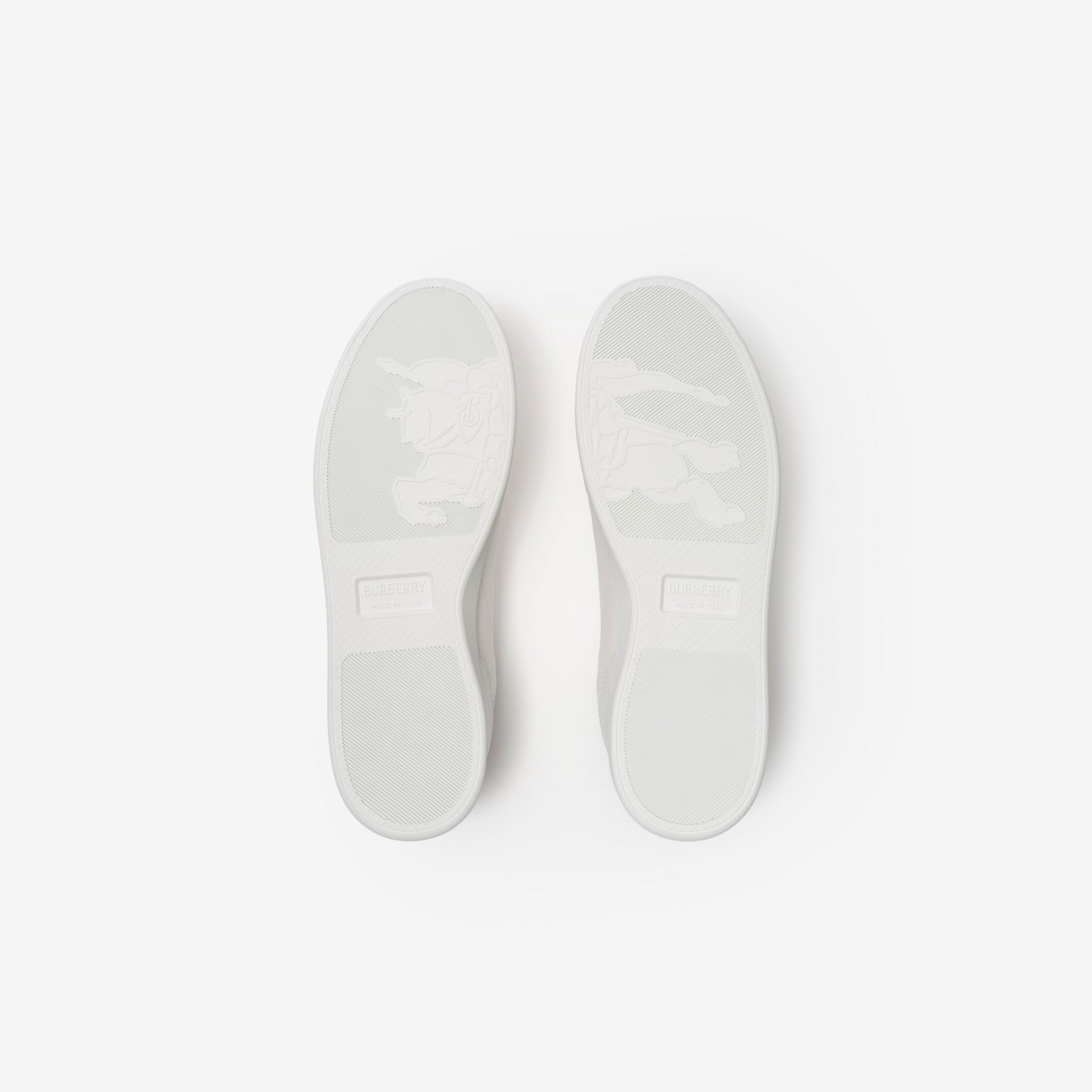  Giày Nam Burberry Leather Set Sneakers 'White' 