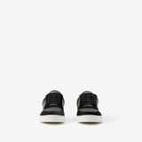 Giày Nam Burberry Suede Check Sneakers 'Black' 