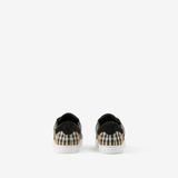  Giày Nam Burberry Suede Check Sneakers 'Black' 