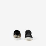  Giày Nam Burberry Suede Check Sneakers 'Black' 