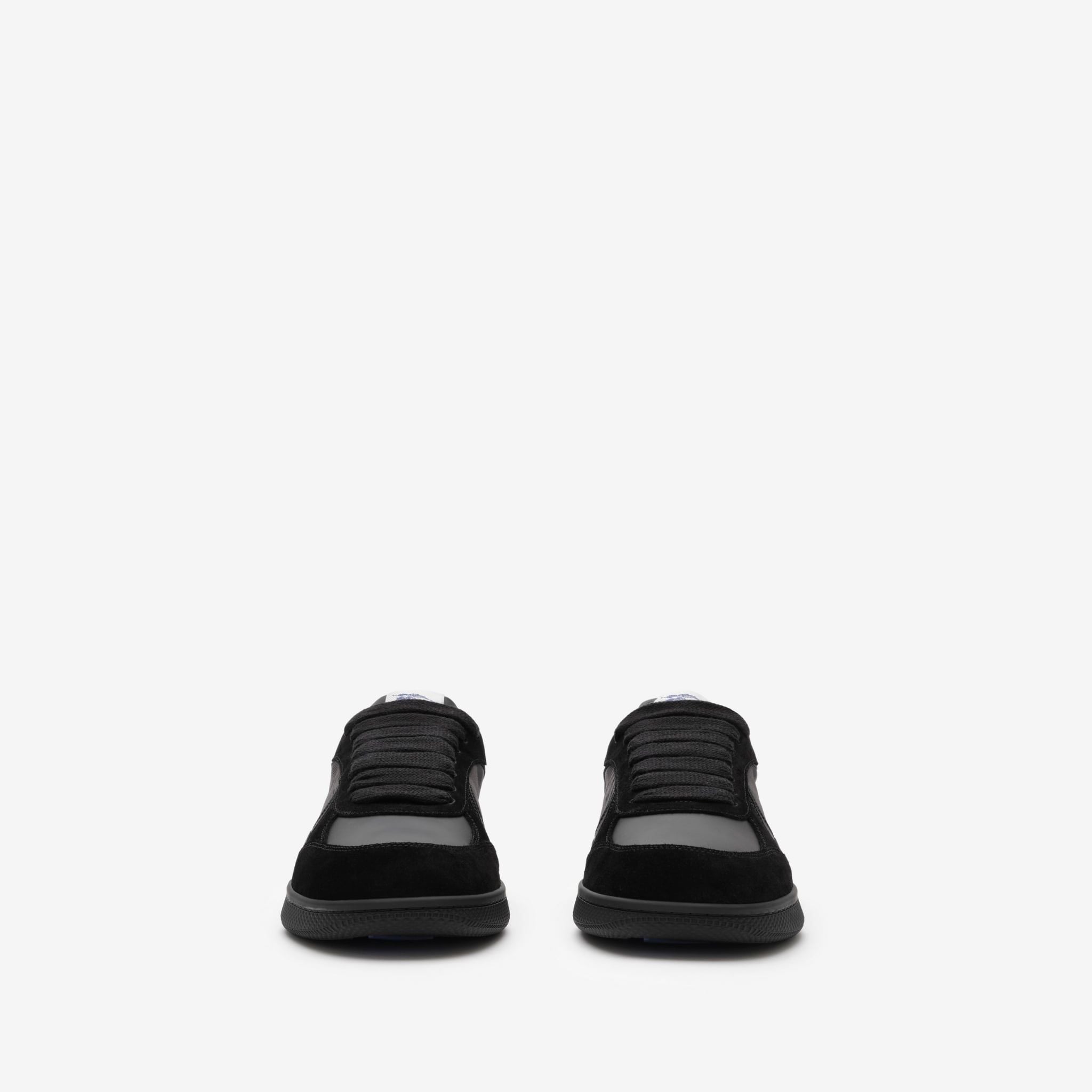  Giày Nam Burberry Suede Check Terrace Sneakers 'Black'​ 