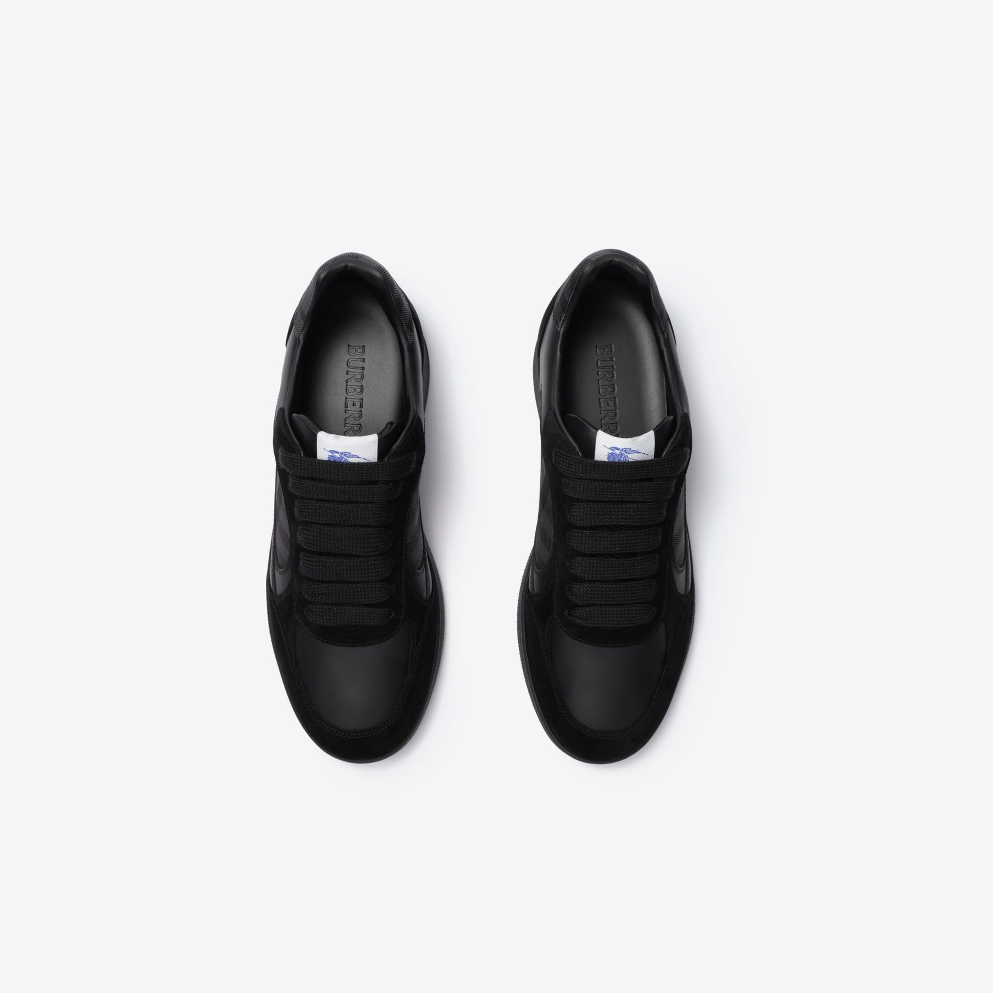  Giày Nam Burberry Suede Check Terrace Sneakers 'Black'​ 