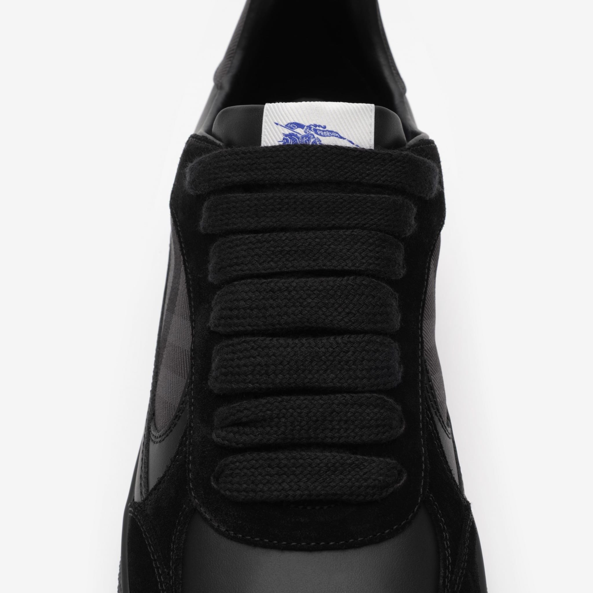  Giày Nam Burberry Suede Check Terrace Sneakers 'Black'​ 