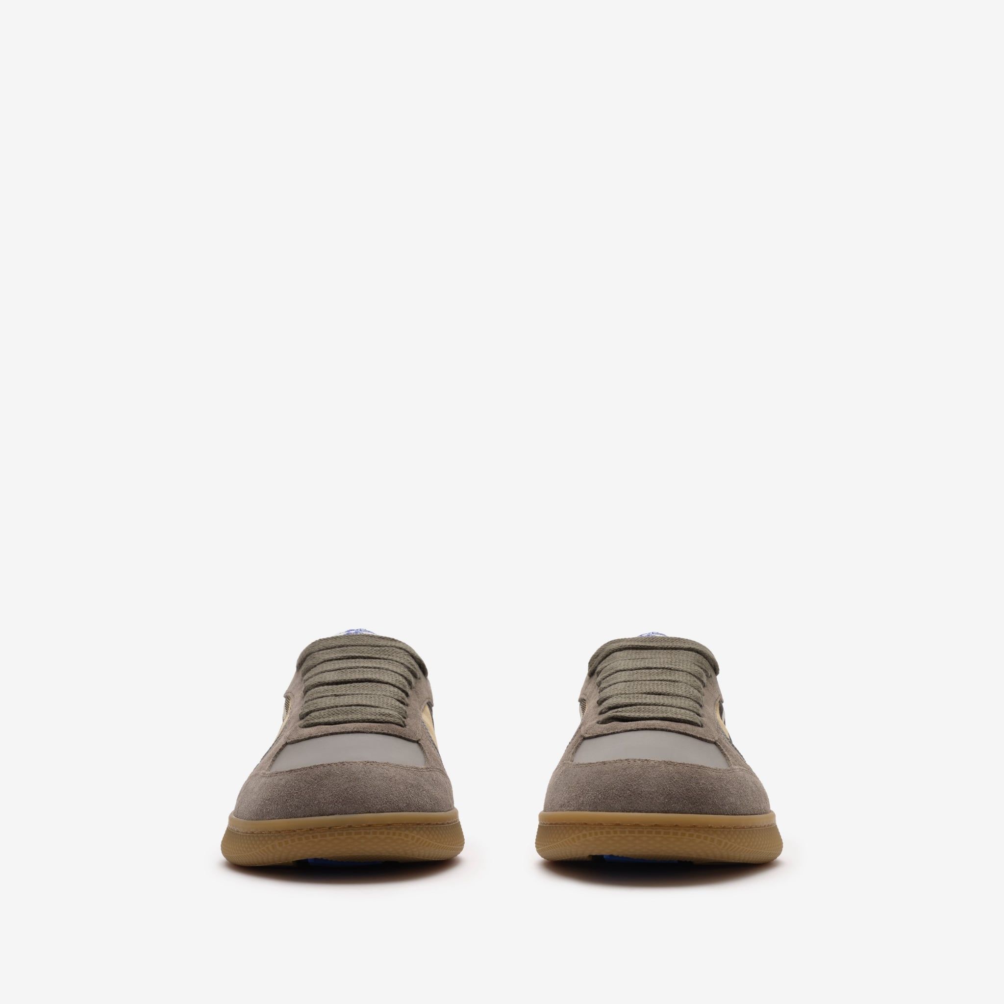  Giày Nam Burberry Suede Check Terrace Sneakers 'Grey' 