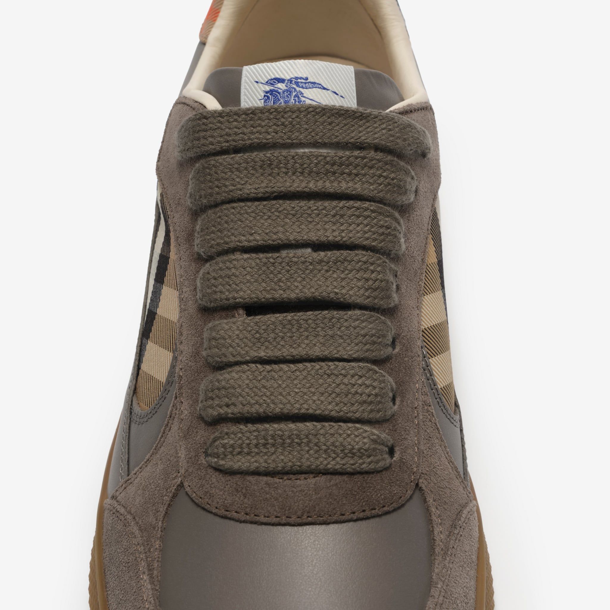  Giày Nam Burberry Suede Check Terrace Sneakers 'Grey' 