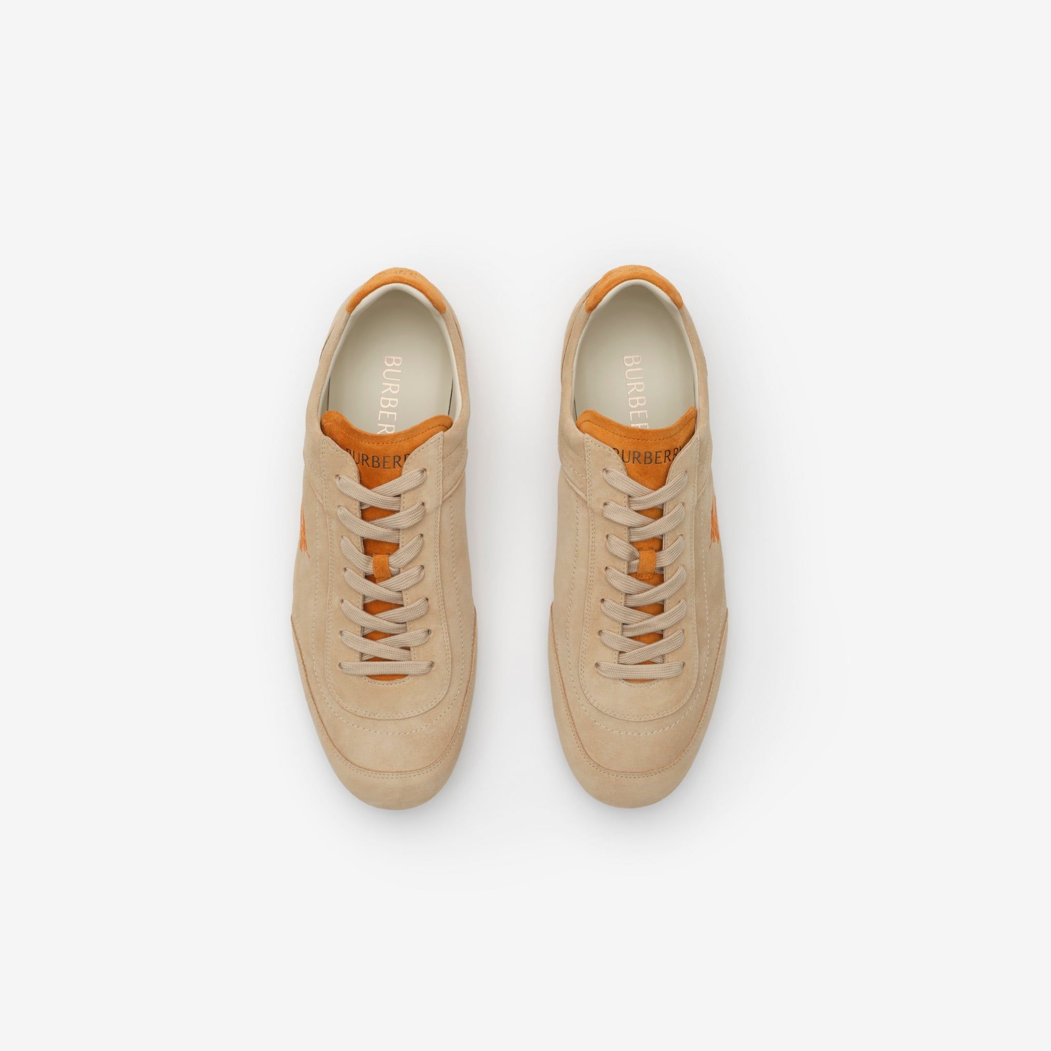  Giày Nam Burberry Suede Knight Runner Sneakers 'Beige' 