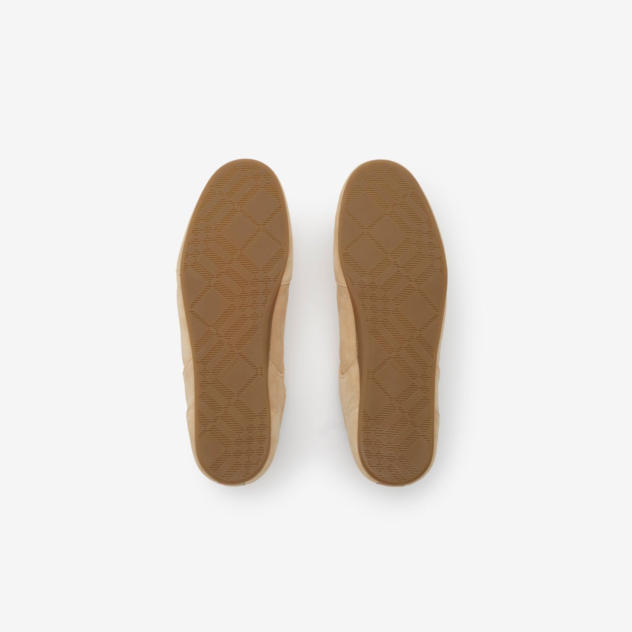  Giày Nam Burberry Suede Knight Runner Sneakers 'Beige' 