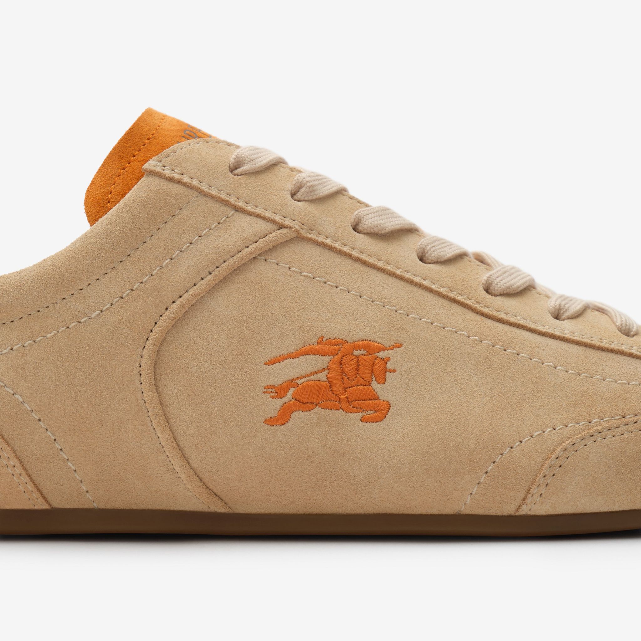  Giày Nam Burberry Suede Knight Runner Sneakers 'Beige' 