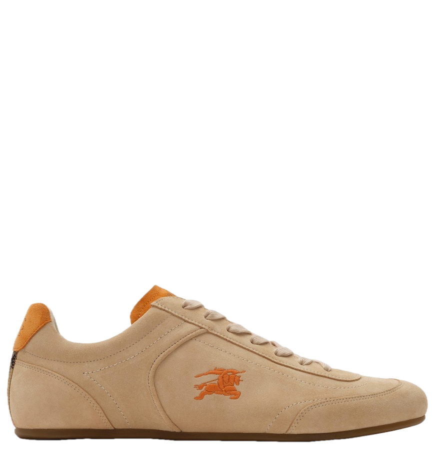  Giày Nam Burberry Suede Knight Runner Sneakers 'Beige' 