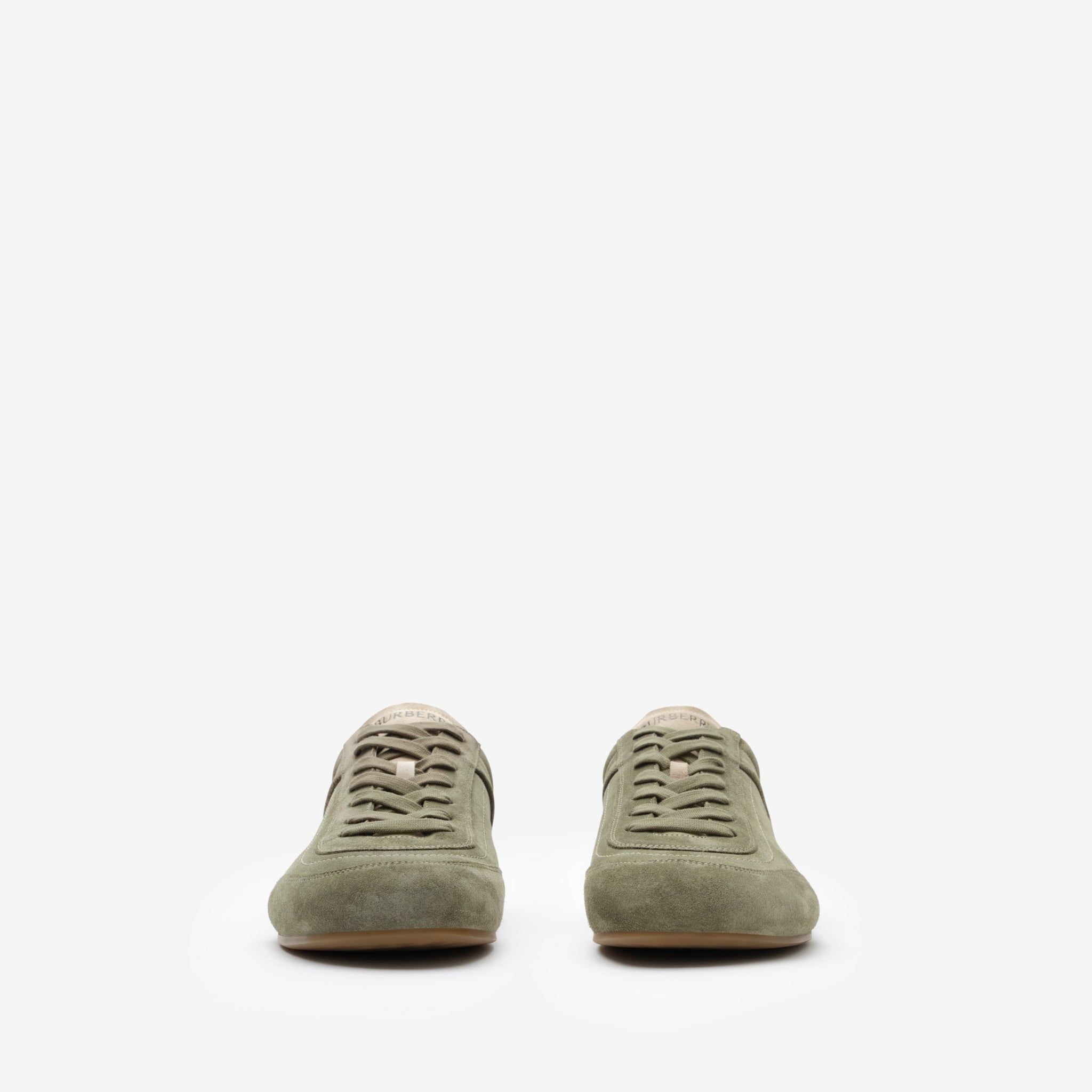  Giày Nam Burberry Suede Knight Runner Sneakers 'Green' 