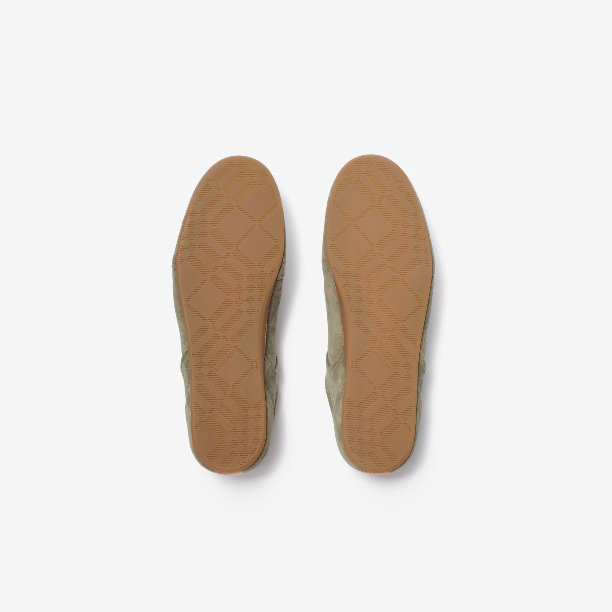  Giày Nam Burberry Suede Knight Runner Sneakers 'Green' 