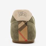  Giày Nam Burberry Suede Knight Runner Sneakers 'Green' 