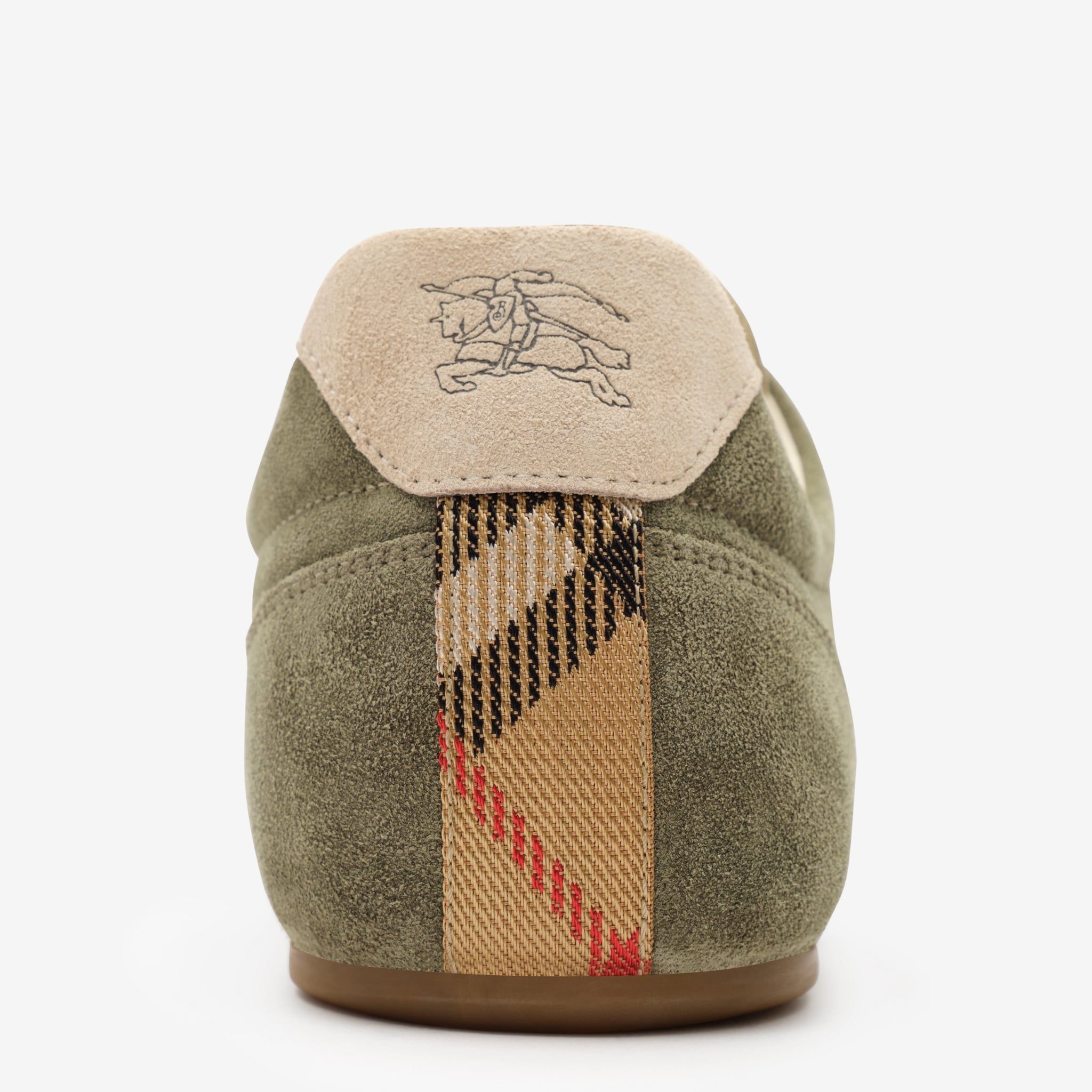  Giày Nam Burberry Suede Knight Runner Sneakers 'Green' 