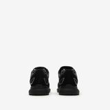  Giày Nam Burberry Suede Leather Eclipse Sneakers 'Black' 
