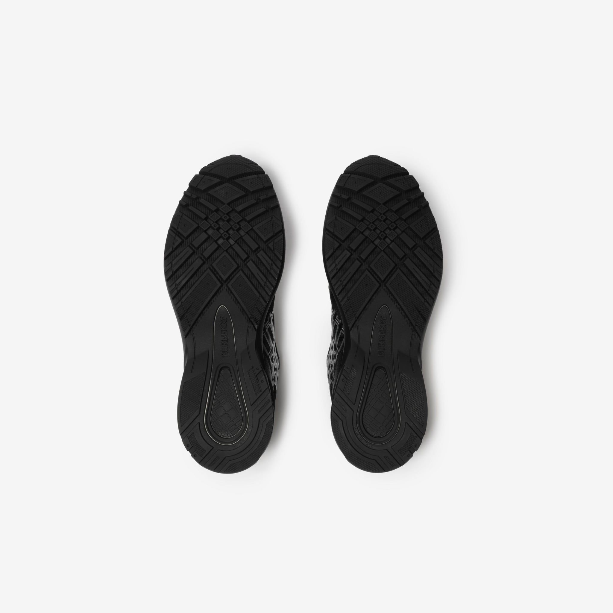  Giày Nam Burberry Suede Leather Eclipse Sneakers 'Black' 