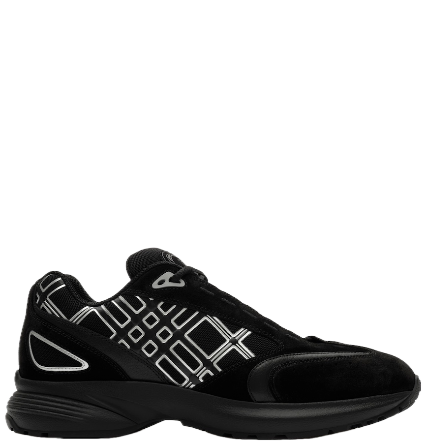  Giày Nam Burberry Suede Leather Eclipse Sneakers 'Black' 