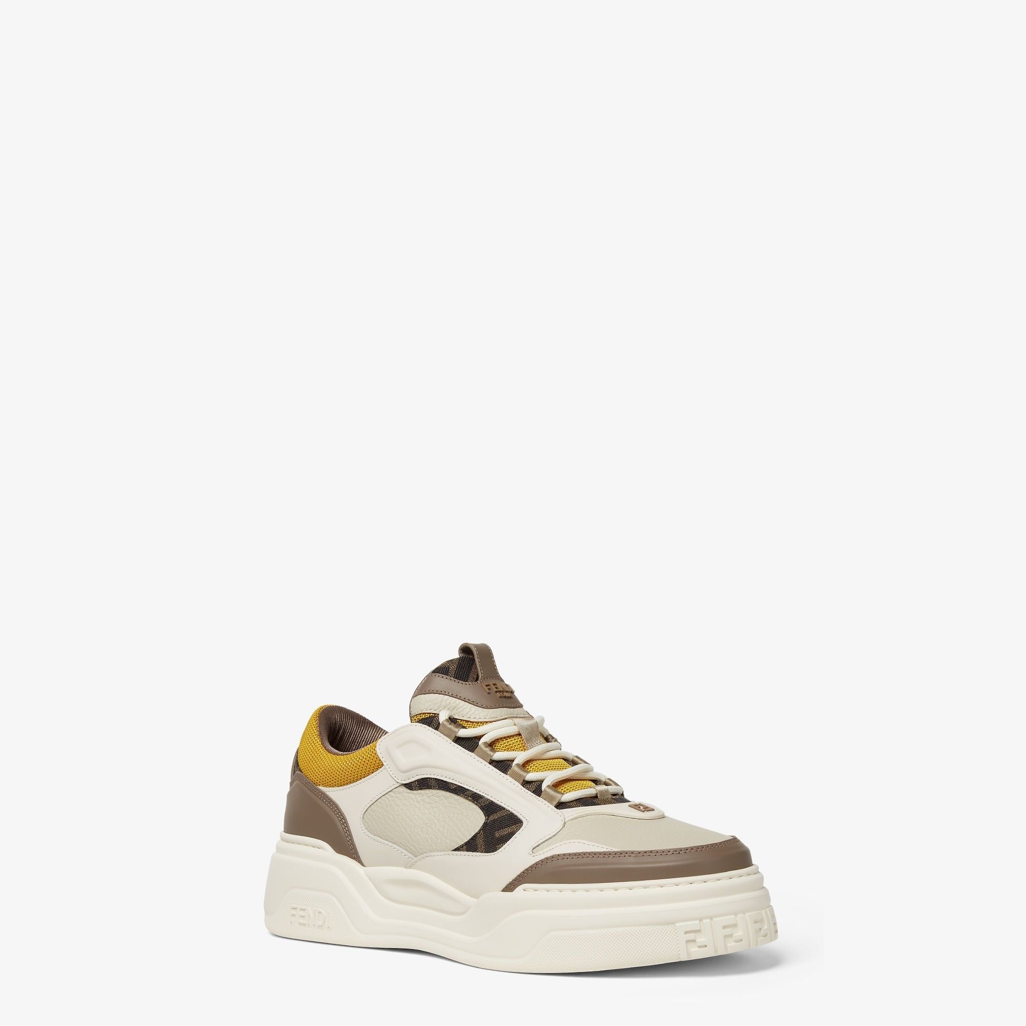  Giày Nam Fendi Force Trainers 'White Brown' 