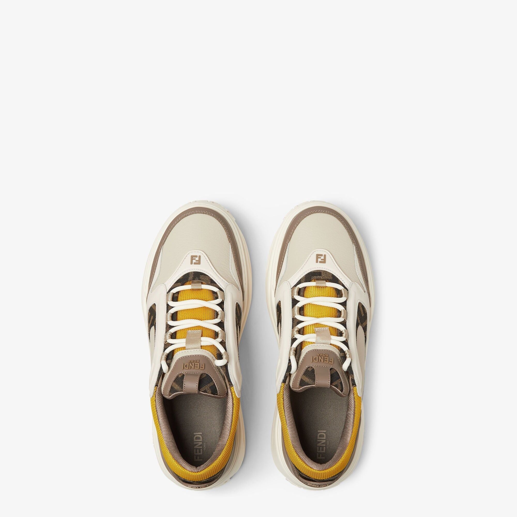  Giày Nam Fendi Force Trainers 'White Brown' 