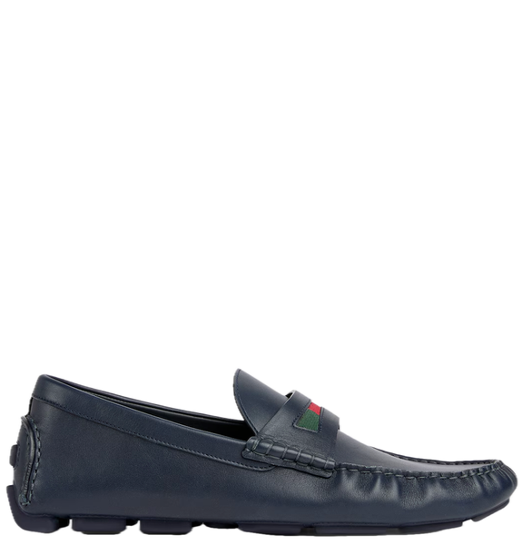  Giày Nam Gucci Driver With Web Detail 'Blue' 