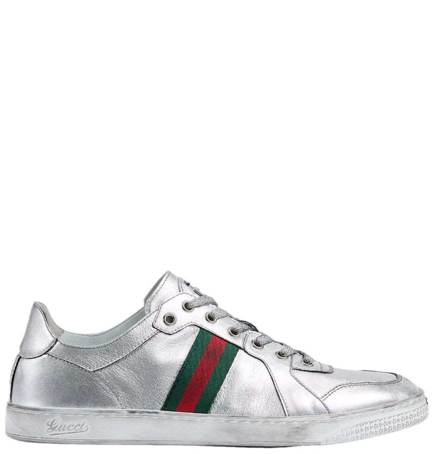  Giày Nam Gucci Stretch Low-Top Trainer 'Silver' 