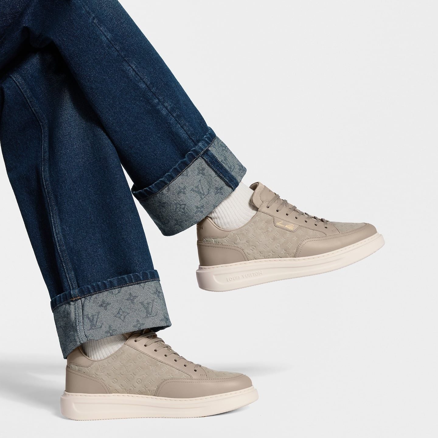  Giày Nam Louis Vuitton Beverly Hills Trainers 'Beige' 