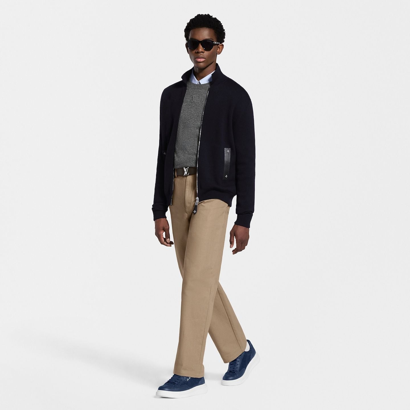  Giày Nam Louis Vuitton Beverly Hills Trainers 'Marine' 