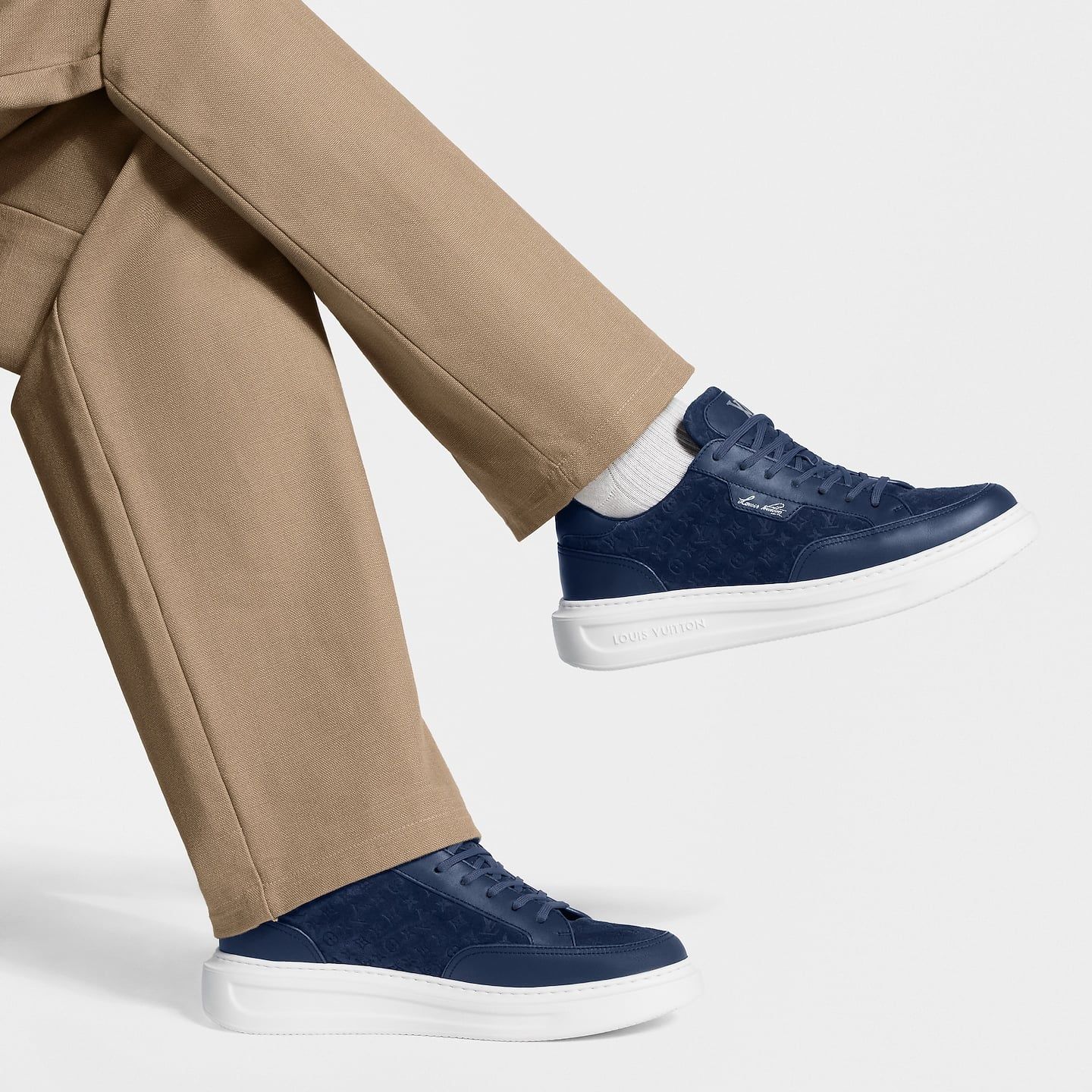 Giày Nam Louis Vuitton Beverly Hills Trainers 'Marine' 