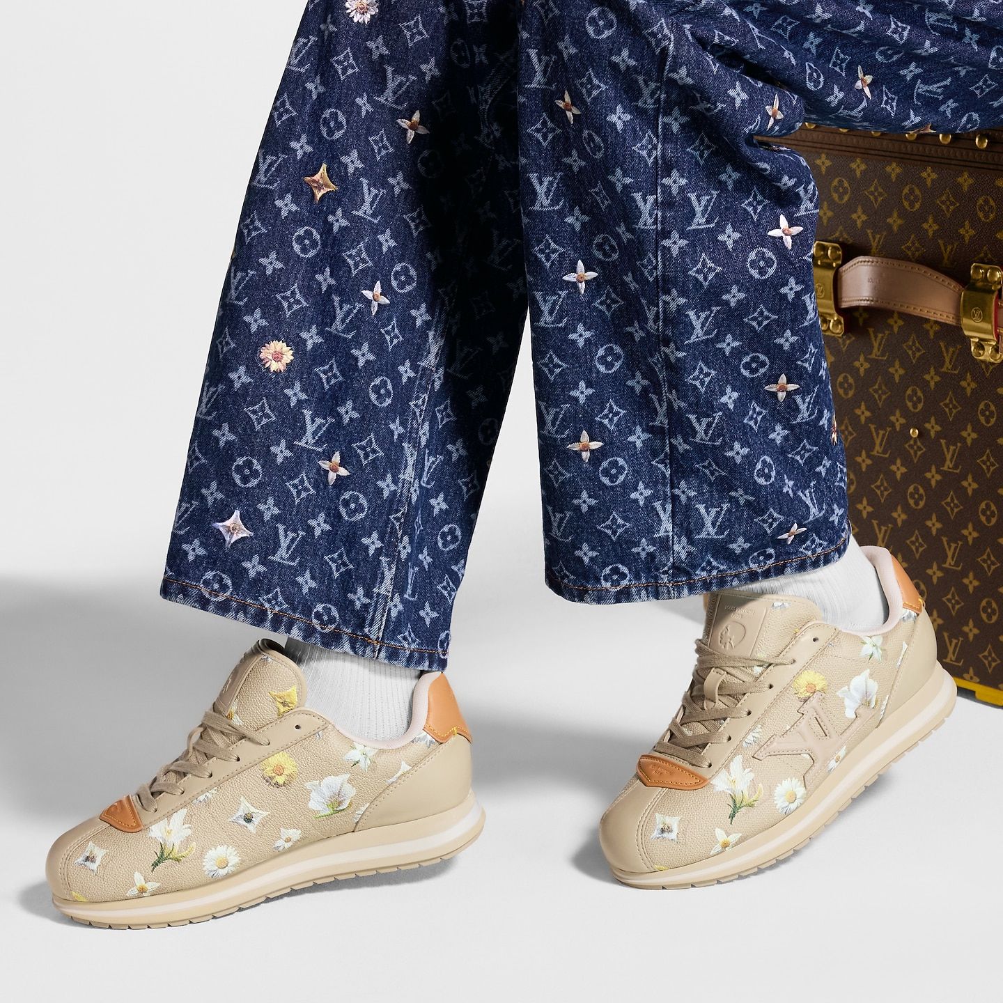  Giày Nam Louis Vuitton LV Buttersoft Trainers 'Beige' 