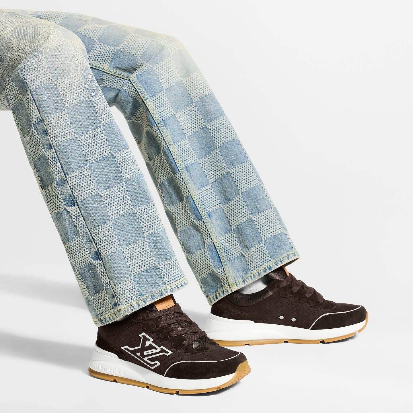  Giày Nam Louis Vuitton LV Classic Trainers 'Brown' 