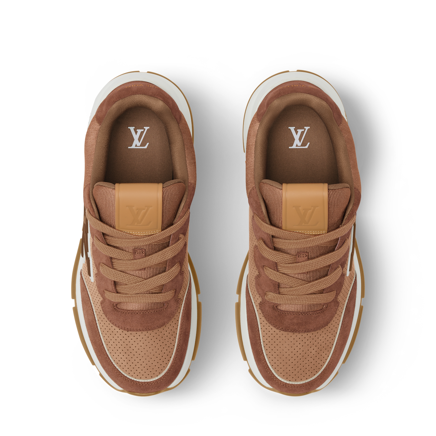  Giày Nam Louis Vuitton LV Classic Trainers 'Cognac' 