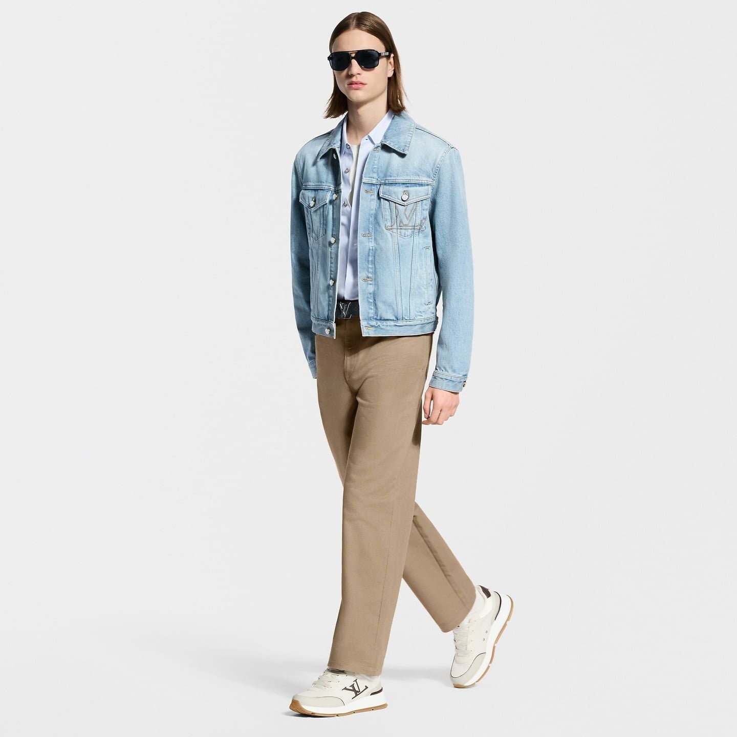  Giày Nam Louis Vuitton LV Classic Trainers 'Ecru' 