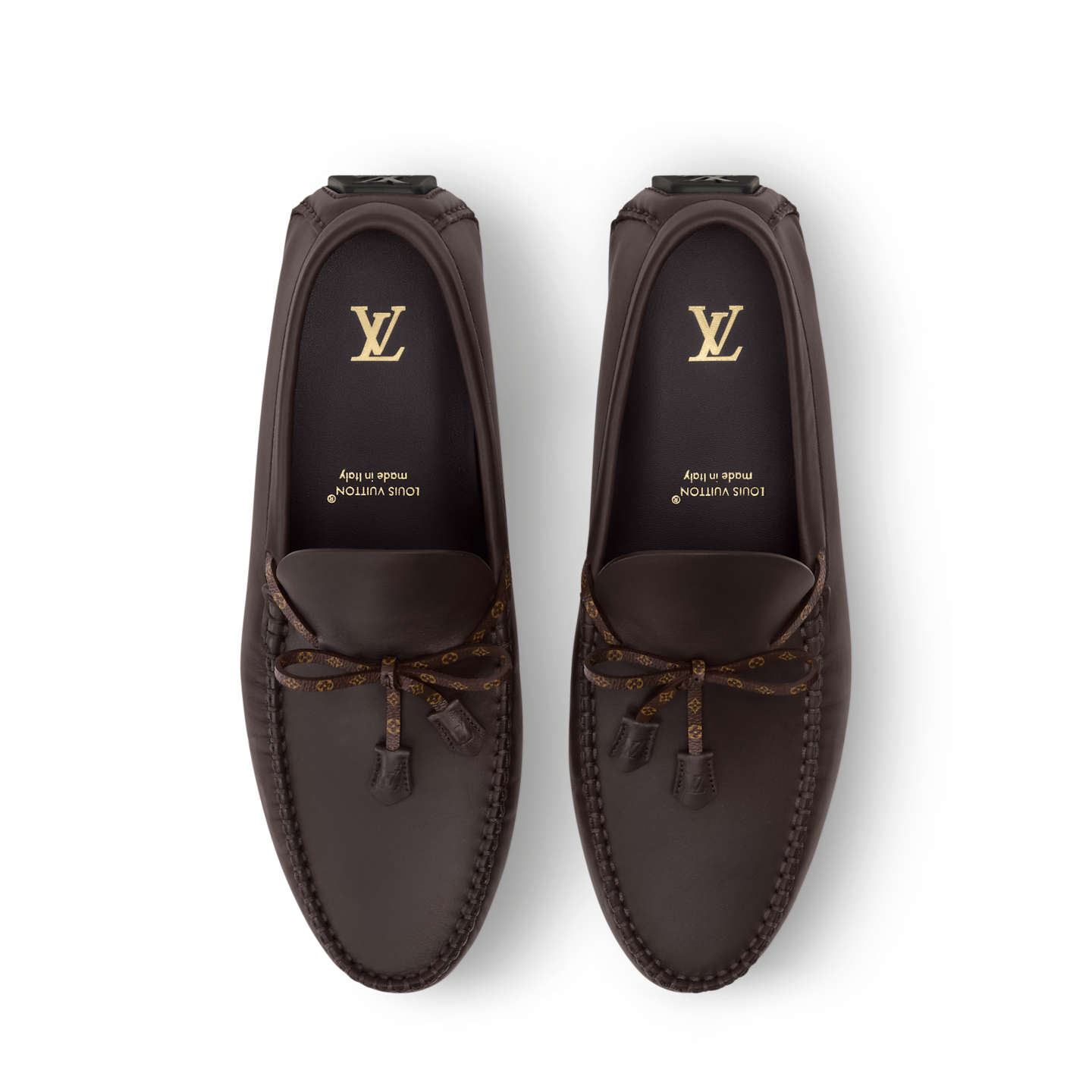  Giày Nam Louis Vuitton LV Driver Moccasins 'Brown' 